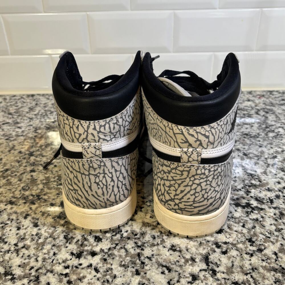 Nike Air Jordan 1 Mid Elephant Print Black White DZ5485-052 Men’s Size 12 - Picture 7 of 10
